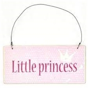 Metalskilt “Little Princess” (lysrød)